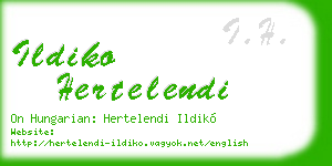 ildiko hertelendi business card